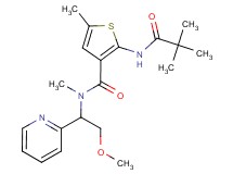 2-[(2,2-dimethylpropanoyl)amino]-N-(2-methoxy-1-pyridin-2-ylethyl)-N,5-dimethylthiophene-3-carboxamide