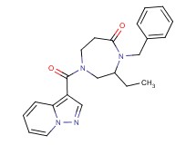 4-benzyl-3-ethyl-1-(pyrazolo[1,5-a]pyridin-3-ylcarbonyl)-1,4-diazepan-5-one