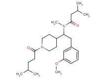N-{2-(3-methoxyphenyl)-1-[1-(4-methylpentanoyl)-4-piperidinyl]ethyl}-N,3-dimethylbutanamide
