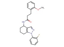 N-[1-(2-fluorophenyl)-4,5,6,7-tetrahydro-1H-indazol-4-yl]-3-(2-methoxyphenyl)propanamide