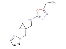 5-ethyl-N-{[1-(1H-pyrazol-1-ylmethyl)cyclopropyl]methyl}-1,3,4-oxadiazol-2-amine