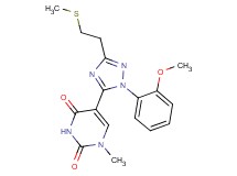 5-{1-(2-methoxyphenyl)-3-[2-(methylthio)ethyl]-1H-1,2,4-triazol-5-yl}-1-methylpyrimidine-2,4(1H,3H)-dione