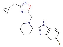2-(1-{[3-(cyclopropylmethyl)-1,2,4-oxadiazol-5-yl]methyl}-2-piperidinyl)-5-fluoro-1H-benzimidazole