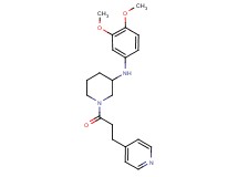N-(3,4-dimethoxyphenyl)-1-[3-(4-pyridinyl)propanoyl]-3-piperidinamine