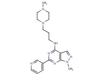 1-methyl-N-[3-(4-methyl-1-piperazinyl)propyl]-6-(3-pyridinyl)-1H-pyrazolo[3,4-d]pyrimidin-4-amine