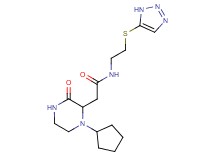 2-(1-cyclopentyl-3-oxo-2-piperazinyl)-N-[2-(1H-1,2,3-triazol-5-ylthio)ethyl]acetamide