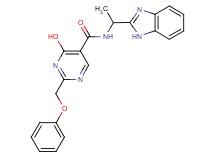 N-[1-(1H-benzimidazol-2-yl)ethyl]-4-hydroxy-2-(phenoxymethyl)pyrimidine-5-carboxamide