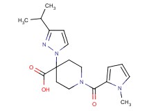 4-(3-isopropyl-1H-pyrazol-1-yl)-1-[(1-methyl-1H-pyrrol-2-yl)carbonyl]piperidine-4-carboxylic acid