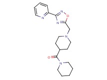 2-(5-{[4-(1-piperidinylcarbonyl)-1-piperidinyl]methyl}-1,2,4-oxadiazol-3-yl)pyridine