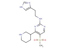N-[2-(1H-imidazol-4-yl)ethyl]-5-(methylsulfonyl)-4-(3-piperidinyl)-2-pyrimidinamine dihydrochloride