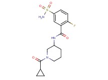 5-(aminosulfonyl)-N-[1-(cyclopropylcarbonyl)piperidin-3-yl]-2-fluorobenzamide