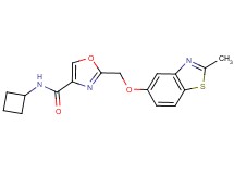 N-cyclobutyl-2-{[(2-methyl-1,3-benzothiazol-5-yl)oxy]methyl}-1,3-oxazole-4-carboxamide
