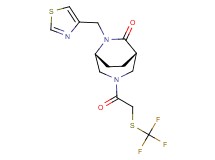 (1S*,5R*)-6-(1,3-thiazol-4-ylmethyl)-3-{[(trifluoromethyl)thio]acetyl}-3,6-diazabicyclo[3.2.2]nonan-7-one
