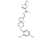 N-{[8-(2,4-dimethylbenzyl)-1-oxa-8-azaspiro[4.5]dec-2-yl]methyl}-2-methyl-1,3-thiazole-4-carboxamide