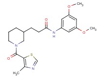 N-(3,5-dimethoxyphenyl)-3-{1-[(4-methyl-1,3-thiazol-5-yl)carbonyl]-3-piperidinyl}propanamide