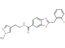 2-(2-fluorobenzyl)-N-[2-(1-methyl-1H-pyrazol-4-yl)ethyl]-1,3-benzoxazole-6-carboxamide