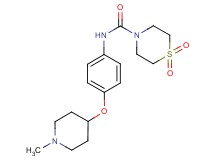 N-{4-[(1-methylpiperidin-4-yl)oxy]phenyl}thiomorpholine-4-carboxamide 1,1-dioxide