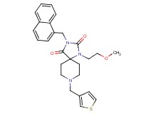 1-(2-methoxyethyl)-3-(1-naphthylmethyl)-8-(3-thienylmethyl)-1,3,8-triazaspiro[4.5]decane-2,4-dione