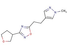 5-[2-(1-methyl-1H-pyrazol-4-yl)ethyl]-3-(tetrahydrofuran-3-yl)-1,2,4-oxadiazole