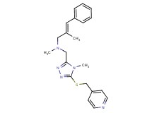 (2E)-N,2-dimethyl-N-({4-methyl-5-[(4-pyridinylmethyl)thio]-4H-1,2,4-triazol-3-yl}methyl)-3-phenyl-2-propen-1-amine