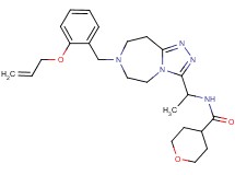 N-(1-{7-[2-(allyloxy)benzyl]-6,7,8,9-tetrahydro-5H-[1,2,4]triazolo[4,3-d][1,4]diazepin-3-yl}ethyl)tetrahydro-2H-pyran-4-carboxamide