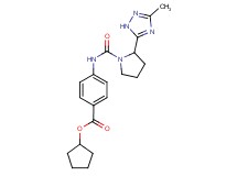 cyclopentyl 4-({[2-(3-methyl-1H-1,2,4-triazol-5-yl)pyrrolidin-1-yl]carbonyl}amino)benzoate