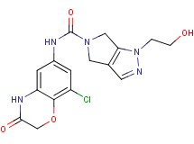 N-(8-chloro-3-oxo-3,4-dihydro-2H-1,4-benzoxazin-6-yl)-1-(2-hydroxyethyl)-4,6-dihydropyrrolo[3,4-c]pyrazole-5(1H)-carboxamide