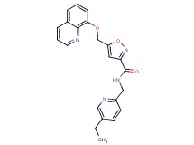 N-[(5-ethyl-2-pyridinyl)methyl]-5-[(8-quinolinyloxy)methyl]-3-isoxazolecarboxamide