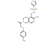 N-({3-methyl-7-[(4-methylphenoxy)acetyl]-5,6,7,8-tetrahydro-2,7-naphthyridin-4-yl}methyl)-3-thiophenesulfonamide