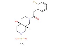 (4aR*,8aR*)-2-[(2-fluorophenyl)acetyl]-7-(methylsulfonyl)octahydro-2,7-naphthyridin-4a(2H)-ol