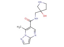 N-[(3-hydroxy-3-pyrrolidinyl)methyl]-7-methylpyrazolo[1,5-a]pyrimidine-6-carboxamide