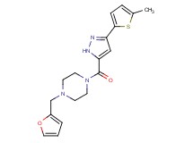 1-(2-furylmethyl)-4-{[3-(5-methyl-2-thienyl)-1H-pyrazol-5-yl]carbonyl}piperazine