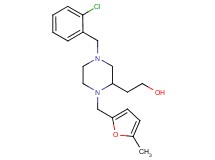 2-{4-(2-chlorobenzyl)-1-[(5-methyl-2-furyl)methyl]-2-piperazinyl}ethanol