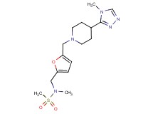 N-methyl-N-[(5-{[4-(4-methyl-4H-1,2,4-triazol-3-yl)piperidin-1-yl]methyl}-2-furyl)methyl]methanesulfonamide