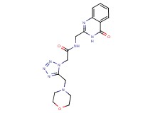 2-[5-(morpholin-4-ylmethyl)-1H-tetrazol-1-yl]-N-[(4-oxo-3,4-dihydroquinazolin-2-yl)methyl]acetamide