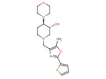 (3R*,4R*)-1-{[5-methyl-2-(2-thienyl)-1,3-oxazol-4-yl]methyl}-4-(4-morpholinyl)-3-piperidinol