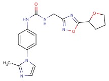 N-[4-(2-methyl-1H-imidazol-1-yl)phenyl]-N'-{[5-(tetrahydrofuran-2-yl)-1,2,4-oxadiazol-3-yl]methyl}urea