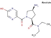(4S)-4-amino-N,N-diethyl-1-[(5-hydroxypyrazin-2-yl)carbonyl]-L-prolinamide
