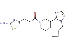 4-(3-{3-[1-(cyclobutylmethyl)-1H-imidazol-2-yl]piperidin-1-yl}-3-oxopropyl)-1,3-thiazol-2-amine