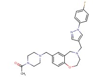 7-[(4-acetyl-1-piperazinyl)methyl]-4-{[1-(4-fluorophenyl)-1H-pyrazol-4-yl]methyl}-2,3,4,5-tetrahydro-1,4-benzoxazepine