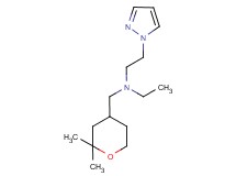 N-[(2,2-dimethyltetrahydro-2H-pyran-4-yl)methyl]-N-ethyl-2-(1H-pyrazol-1-yl)ethanamine