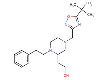2-[4-[(5-tert-butyl-1,2,4-oxadiazol-3-yl)methyl]-1-(2-phenylethyl)-2-piperazinyl]ethanol