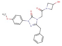 5-benzyl-4-[2-(3-hydroxy-1-azetidinyl)-2-oxoethyl]-2-(4-methoxyphenyl)-2,4-dihydro-3H-1,2,4-triazol-3-one