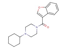 1-(1-benzofuran-3-ylcarbonyl)-4-cyclohexylpiperazine