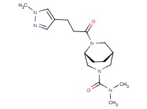 (1R*,5R*)-N,N-dimethyl-6-[3-(1-methyl-1H-pyrazol-4-yl)propanoyl]-3,6-diazabicyclo[3.2.2]nonane-3-carboxamide