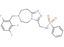 N-{[7-(2,3,6-trifluorobenzyl)-6,7,8,9-tetrahydro-5H-[1,2,4]triazolo[4,3-d][1,4]diazepin-3-yl]methyl}benzenesulfonamide
