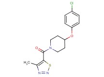 4-(4-chlorophenoxy)-1-[(4-methyl-1,2,3-thiadiazol-5-yl)carbonyl]piperidine