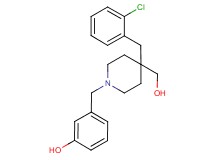3-{[4-(2-chlorobenzyl)-4-(hydroxymethyl)-1-piperidinyl]methyl}phenol