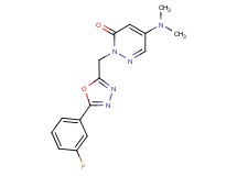 5-(dimethylamino)-2-{[5-(3-fluorophenyl)-1,3,4-oxadiazol-2-yl]methyl}pyridazin-3(2H)-one