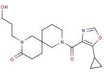 8-[(5-cyclopropyl-1,3-oxazol-4-yl)carbonyl]-2-(3-hydroxypropyl)-2,8-diazaspiro[5.5]undecan-3-one